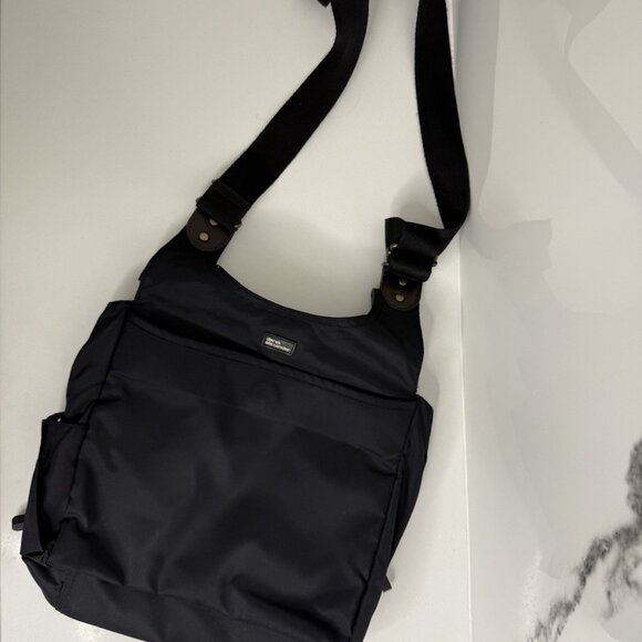 Derek Alexander Black Organizer Crossbody Travel Bag Multi Pockets - Picture 9 of 11